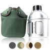 Ganzoo Aluminium field bottle, 1 litre, including drinking cup (cooking