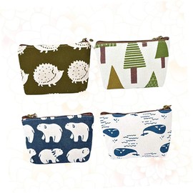 Abaodam 12pcs Stuffed Animal Storage Bag Zips Cute Wallet Mesh Pouch for Women Girls Portable Lightweight Chic