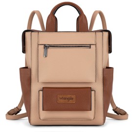 Wrangler Women Backpack Purse Convertible Backpack Vegan Leather Ladies Anti Theft Backpack WG161-91123TN