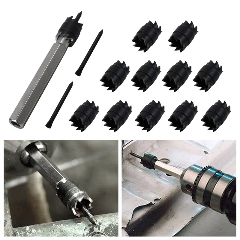 Zafina-UP 14-Pack Spot Weld Cutter Sets Double Sided, 3/8" Spot