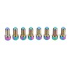 RISK 8Pcs Mountain Bike Pedal Bolts Titanium Alloy Anti Slip