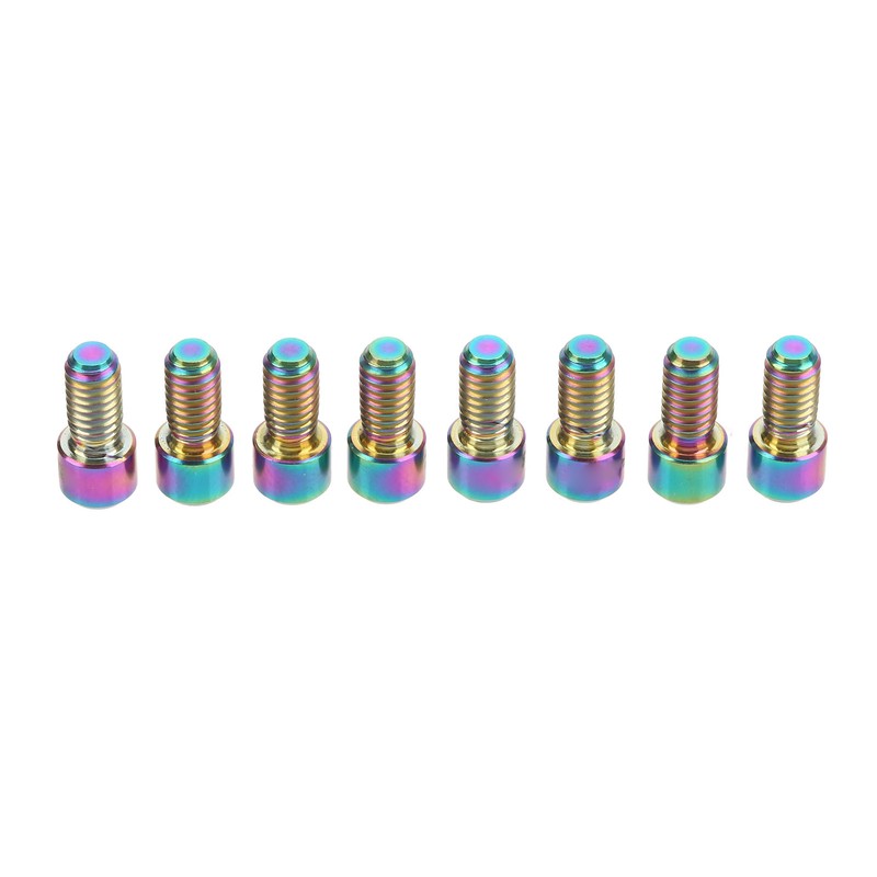 RISK 8Pcs Mountain Bike Pedal Bolts Titanium Alloy Anti Slip