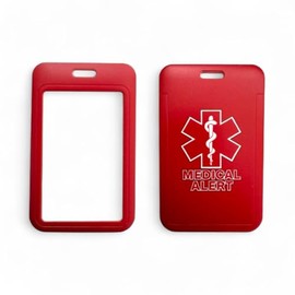 Medical Alert Card Holder for Use with Existing Lanyards (1)