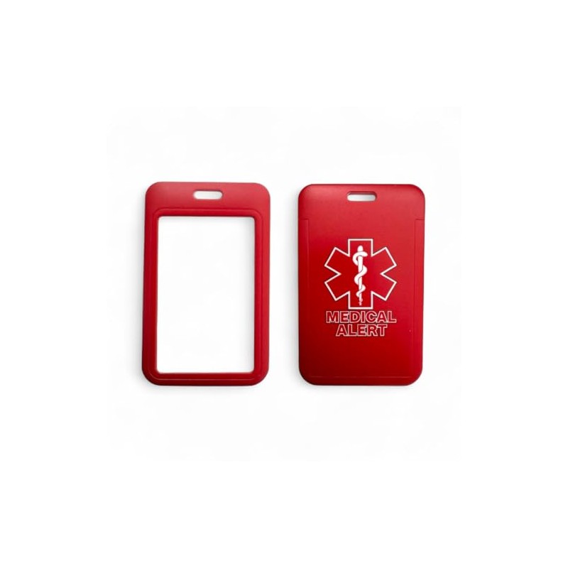 Medical Alert Card Holder for Use with Existing Lanyards (1)