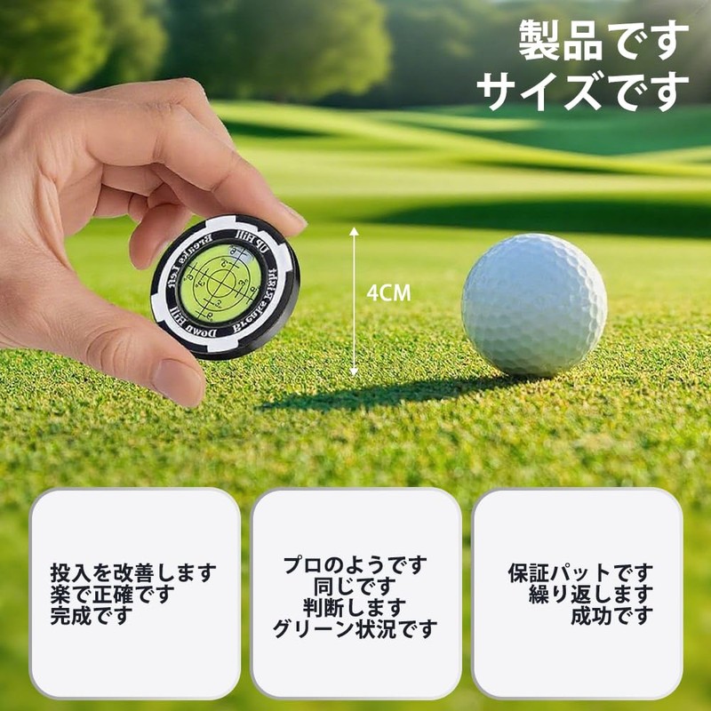 Golf Marker Magnetic Putting Guide High Precision Round Bubble Level