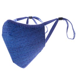 Co-que Easy to Breath Mask, Dry Glasses, Prevents Fogging, No Stuffy, Washable Mask (M, Denim Blue)