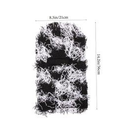 SAFIGLE Fuzzy Ski Mask Balaclava Knitted Mask Windproof Neck Warmer for Men Women Multi Functional Outdoor Headwear for Hiking Cycling and Skiing Black