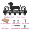 ORIGACH Dachshund Dog Wooden Key Holder for Wall Black Wood