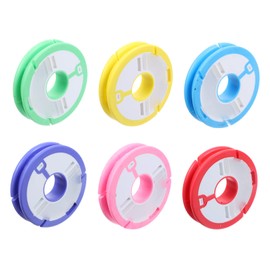 Mikinona 1 Box Fishing Line Organizer Multi Function Hand Fishing Reel Spools with Winding Wheel Lightweight and Easy to Carry Protects Line and Fingers Color