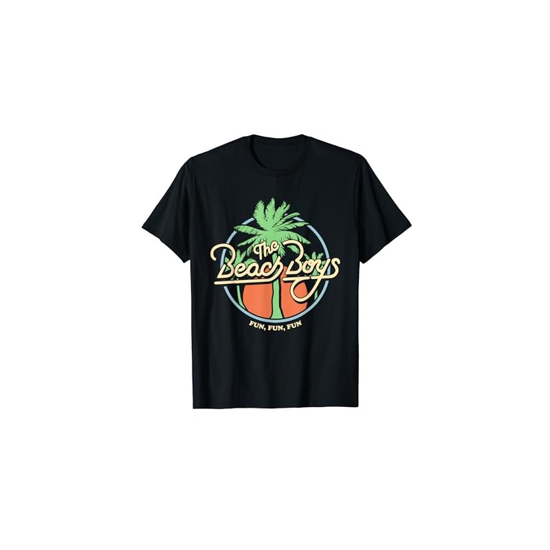 Beach Boys Fun Fun Fun Palm Tree T-Shirt, Black