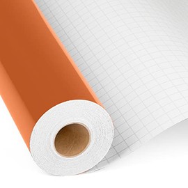 iImagine Vinyl 12'' x 42Ft Glossy Orange Permanent Vinyl Roll - Permanent Adhesive Vinyl Roll for Silhouette, Cameo Cutters, Signs, Craft Die Cutters, Home Decor,
