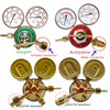 KLLsmDesign Dual Welding Gas Gauges, Oxygen (CGA-540) and Acetylene (CGA-510)