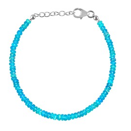 Real Blue Ethiopian Opal Bracelet, Natural Blue Opal Gemstone, Opal Gemstones Women Jewelry, Opal Birthstones, 925 Sterling Silver Bracelet, Chakra Healing Crystals