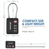 2 Pack TSA Approved Travel Luggage Locks, Cable Combination Lock