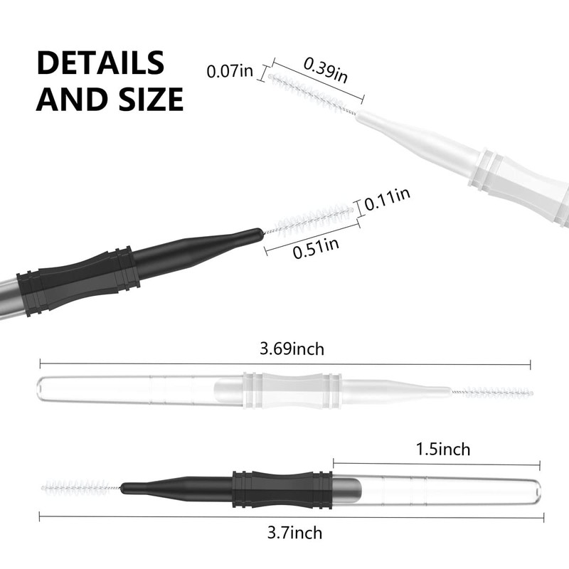 20 x Micro Eyebrow Brush with Cap for Substance in