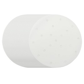 Bonsicoky 100 Pack 7 Inch Bamboo Steamer Liner - Round Air Fryer Parchment Paper with Holes - White Non Stick Steamer Paper for Air Fryer Basket, Oven, Microwave, Bamboos Steamer