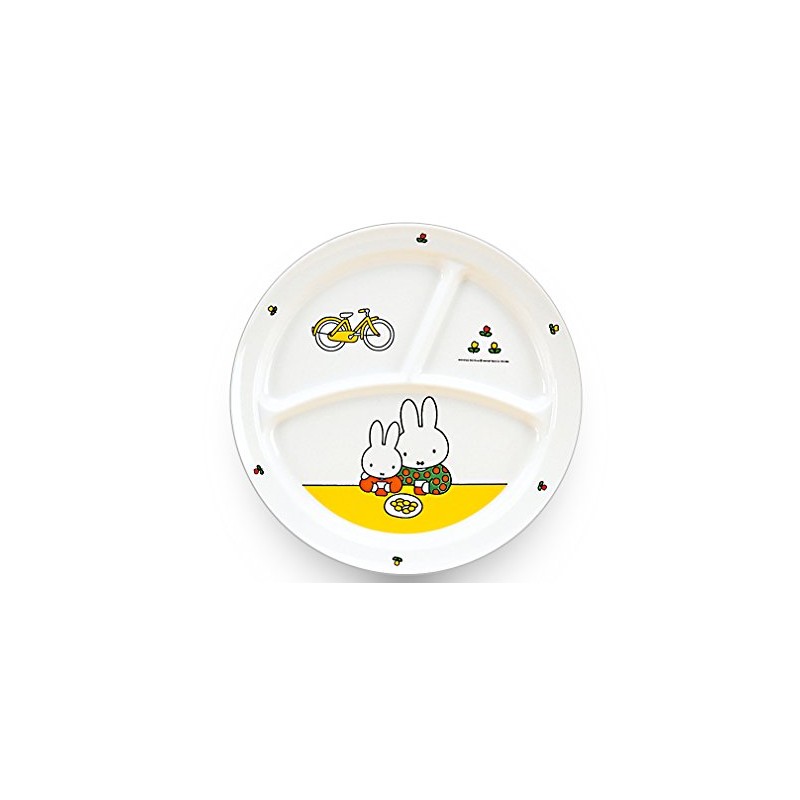 Miffy round three 仕切 Lunch Plate 23 cm Diameter cm