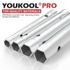 YOUKOOL 10-Piece Plumbers Spanner Wrench Set - Dual-Ended Socket Wrench