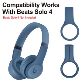 Beats Solo 4 Accessories: Silicone Case with Telescopic Beam Cover, Anti-Scratch, Washable Protective Covers - Blue