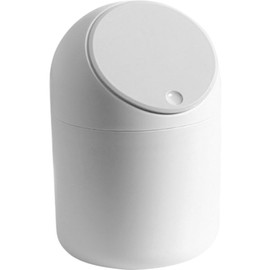 Operitacx Recycle Bin Mini Desktop Trash Can Plastic Novelty Flip Wastebasket Tiny Waste Bin Garbage Can Holder Small Rubbish Bin with Lid for Home Bathroom Bedroom Office Car Trash Bin for Car