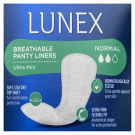 LUNEX Breathable Ultra Thin Normal Panty Liners 32 Pack (1, Normal)