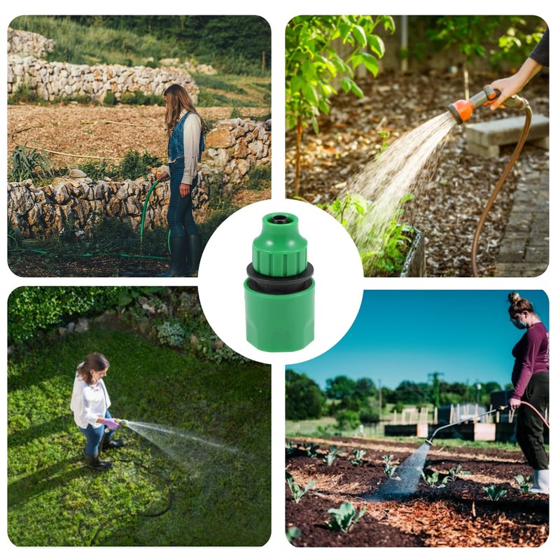 6Pcs Garden Irrigation Hose Fitting, Quick Connector Hose Pipe Adapter,