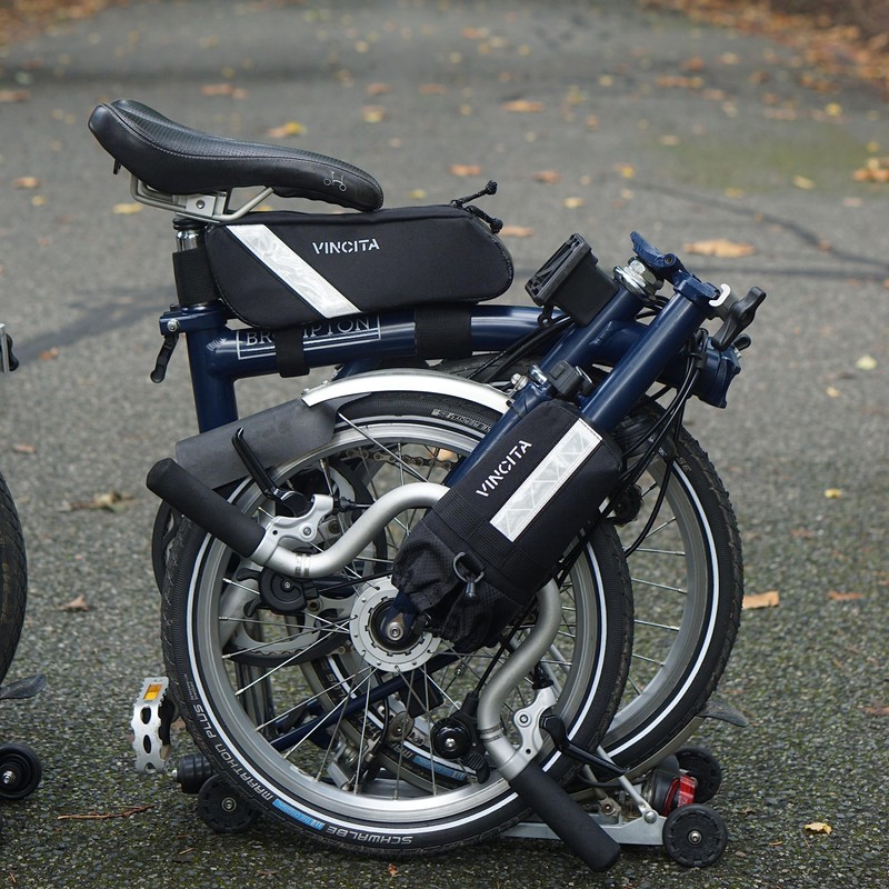 Vincita Voyage Frame Bag for Brompton Bike (Grey, Small)