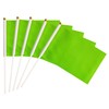 Green Stick Flags,50 Pack Hand Held Small Mini Solid Flag