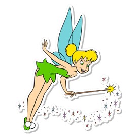 Astute Grace Beautiful Fairy Vinyl Sticker with Fairy Dust Magic Wand Stars Decal for Cars Walls Laptops Luggage | 5 in | AG-696