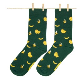 Roits Funny Banana Green Socks Men Women – Colourful Funny Socks, Odd Fun Socks Gifts Accessories, Green