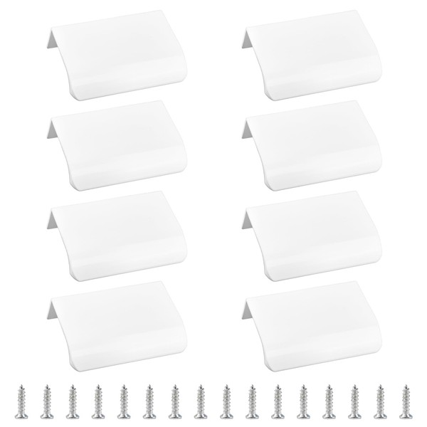 MOROBOR 8pcs Finger Edge Pull Aluminum Alloy Invisible Wardrobe Handles
