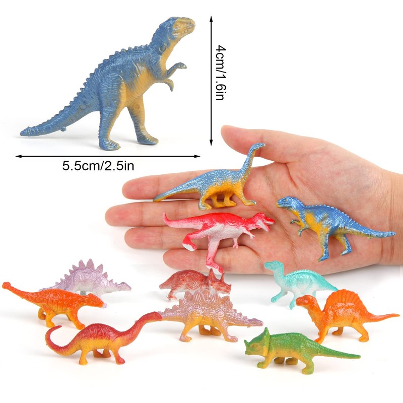 DERAYEE 32 Pieces Mini Dinosaur Toy Dinosaur Gift for Boys