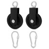 QWORK® 2 x 90 mm pulley with swing strap, carabiner