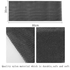 HONG 111 African Net Sponge Bathing Sponge, 2 Pieces African Body Exfoliating Long Net Exfoliating Shower Body Scrubber Back Scrubber Skin Smoother for Daily Use (Black)