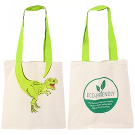 Rhode Island Novelty 16" Dino Tail Eco-Friendly Canvas Bag