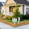 Topeakmart Wood Picket Garden Fence Edging Fencing Garden Yard Border