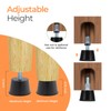 Adjustable 1/4" Rubber Threaded Furniture Levelers - 16 Pack |