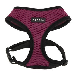 Puppia Soft Dog Harness No Choke Over-The-Head Triple Layered Breathable Mesh Adjustable Chest Belt and Quick-Release Buckle, Purple, Large