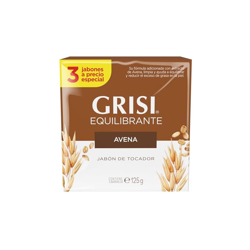 Grisi Tripack Avena Jb 125g, 375 gramos