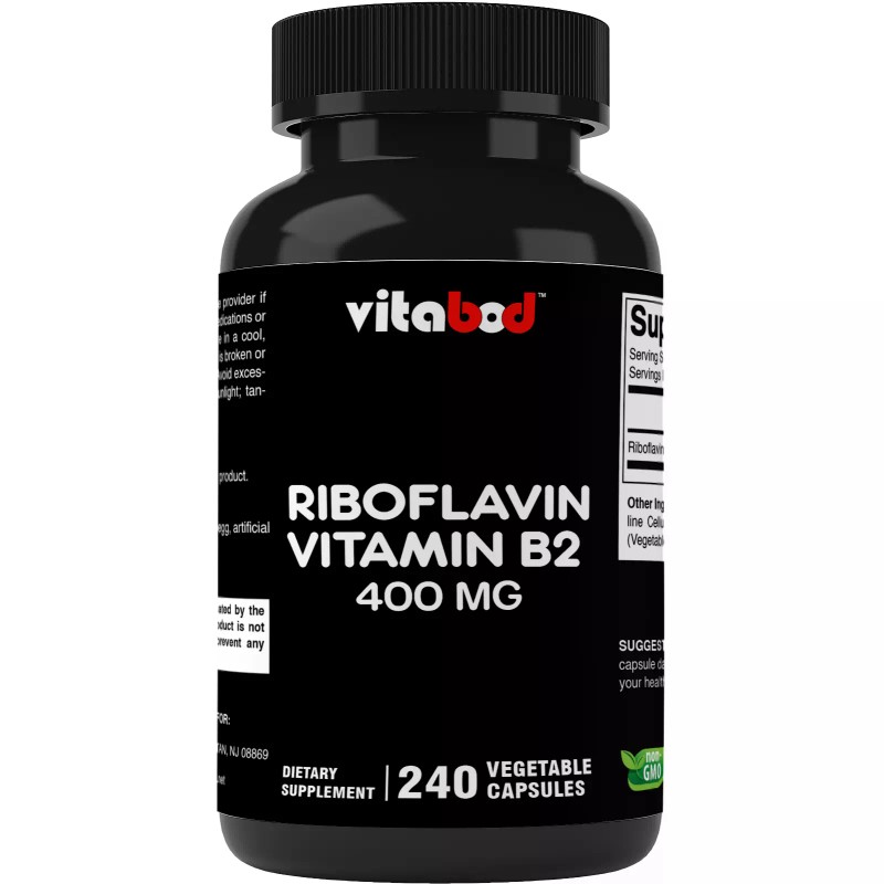 Vitabod | Vitamin B2 (Riboflavin) 400 mg | 240 Vegetarian