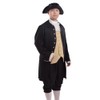 BLESSUME Rococo Men Colonial Costume Patriotic Adult Costume (Black Suit,