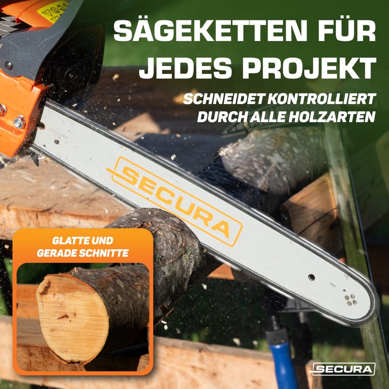 SECURA® [4 x 35 cm Saw Chains] I Chainsaw Chain