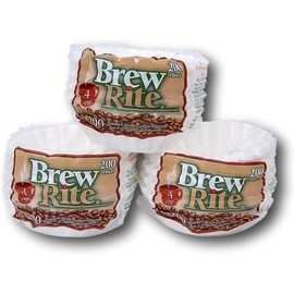 NA Brew Rite 4 Cup Coffee Basket Disposable Filters - 600 Ct