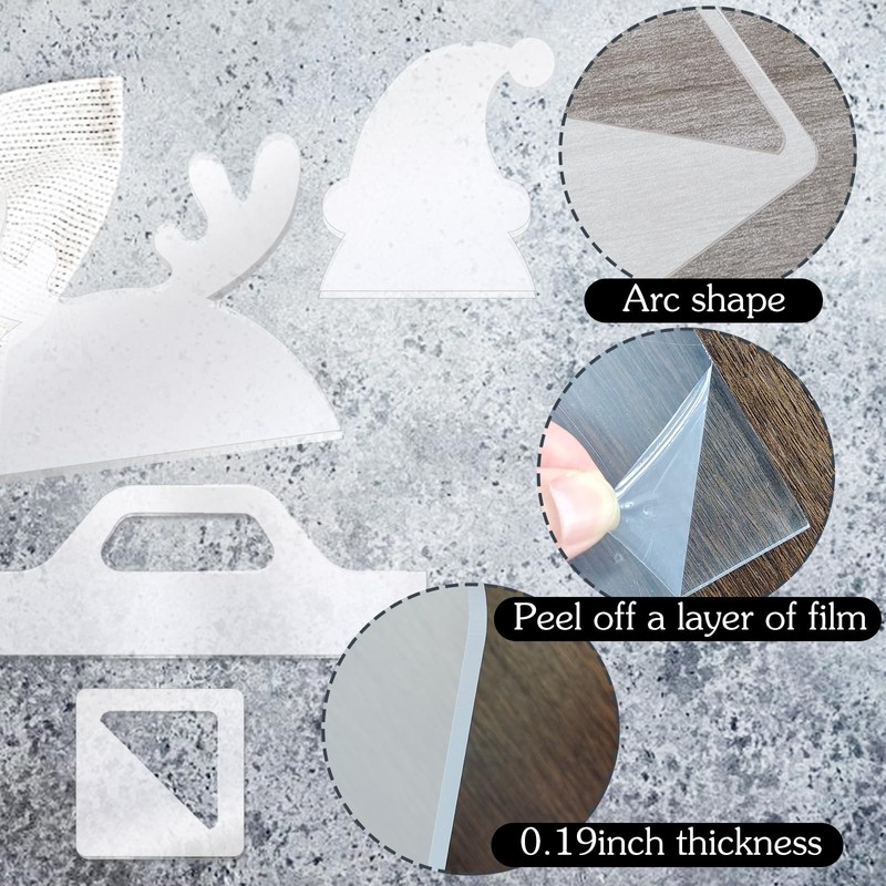 4 Pcs Charcuterie Board Handle Template, Acrylic Router Templates for