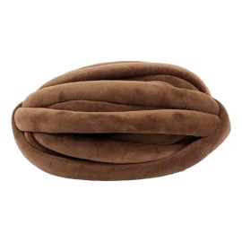 Hilo Grueso Y Voluminoso, Lavable A Mano, Hilo Tubular Café