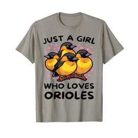 Just a Girl Who Loves Orioles - Bird Lover Gift Birdwatcher T-Shirt