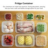 17PCS Food Container Green Fridge Bins Food Grade Plastic Leakage