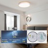 Yiisem Dimmable Wood LED Flush Mount Ceiling Light, 5CCT 2700K-6000K