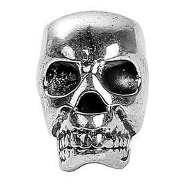 Handarbeit-Lieblingsladen 12 Metal Beads Skull, Skull, Silver, 12 x 8 mm, Skull DIY for Bracelets, Bracelets, Necklaces, Earrings, Key Chains