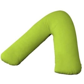 V Shaped Pillow Orthopedic Back & Neck Support/Pregnancy/Nursing Pillow With Complimentary Lime Green Pillowcase Cover FREE By Comfort Collections